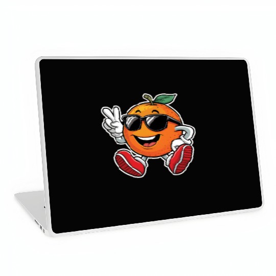 Funny Orange Fruit Relaxing Laptop Skins
