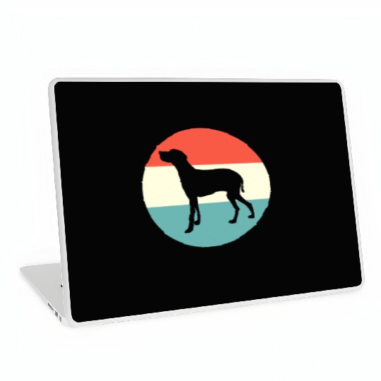 Retro Weimaraner Dog Silhouette Laptop Skins
