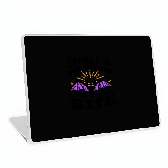 Bat Halloween Outfit Small Sensitive But Will Bite Laptop Skins
