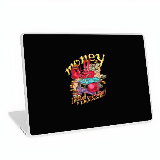 mr crabs wants all your money in cash Laptop Skins