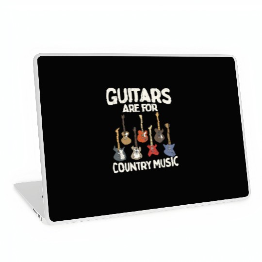 Guitars Are For Country Music Western Cowboy Laptop Skins