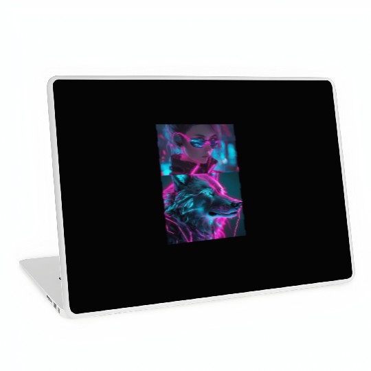 wolf AI gerl Laptop Skins