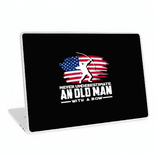 Old Man With A Bow Archery Laptop Skins
