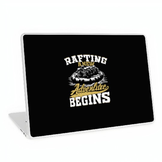 Rafting A New Adventure Begins Paddling White Wate Laptop Skins
