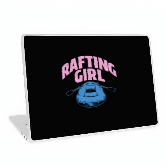 Rafting Girl White Water Wild River Paddling Laptop Skins