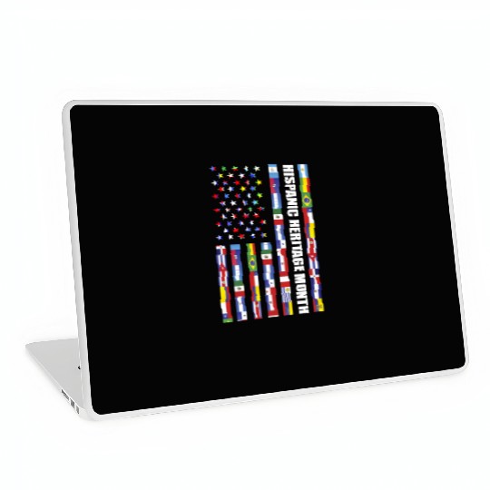 Hispanic Heritage month USA Flag all Countries Laptop Skins