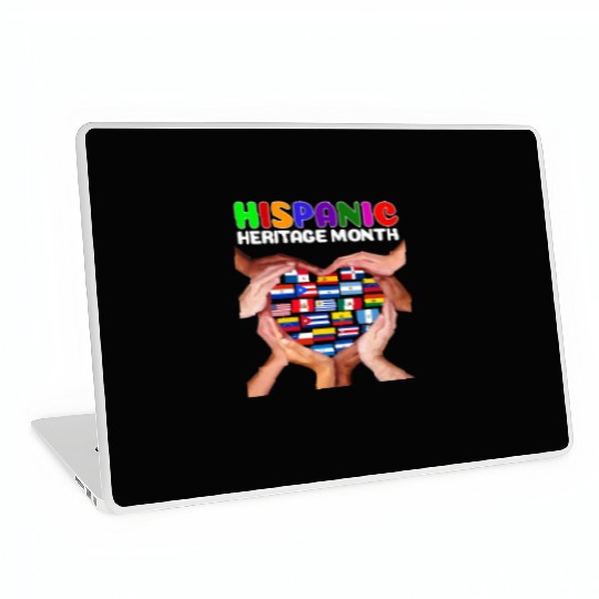 Hispanic Heritage Month All Countries Heart Hands Laptop Skins