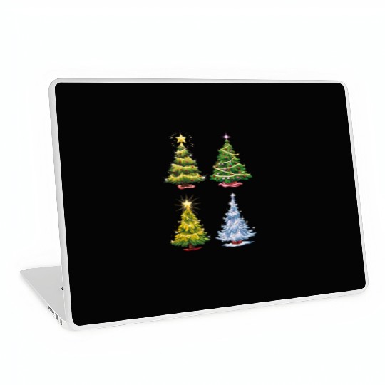 Green Tree Christmas Holiday Winter Laptop Skins