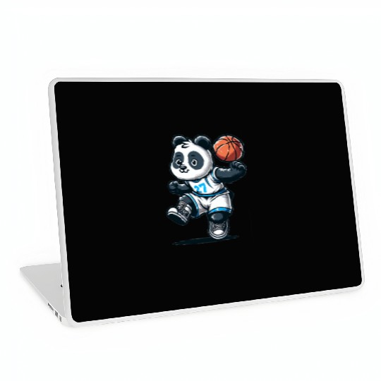 Cute Basketball Player Panda Laptop Skins