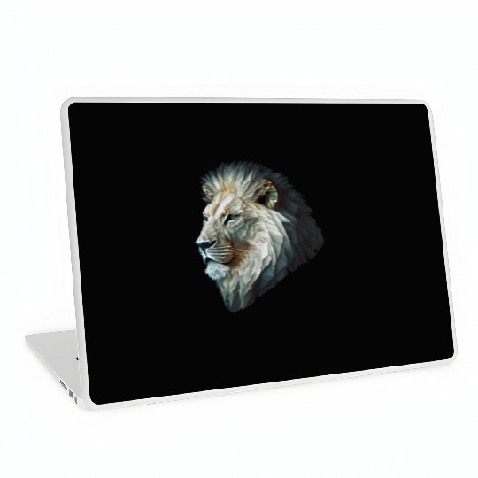 Polygon Animal Print White Laptop Skins