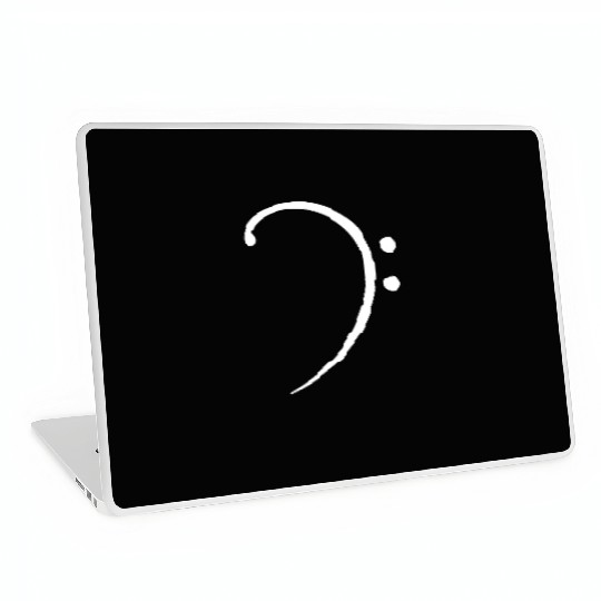 Music Bass Clef Note Cool Sound Symbol Two Points Laptop Skins