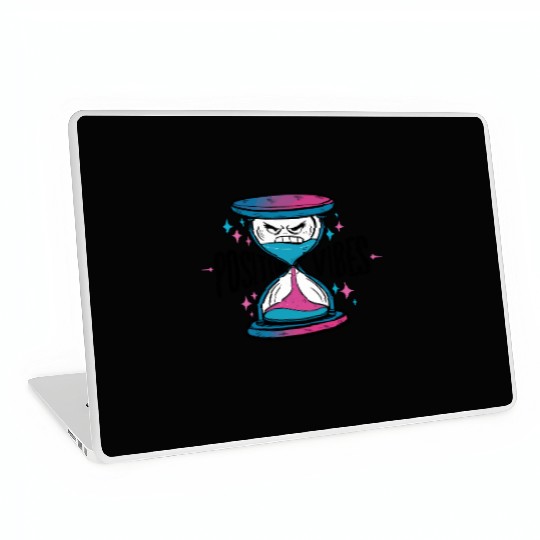 Angry Hourglass with Positive Vibes for Fun Laptop Skins