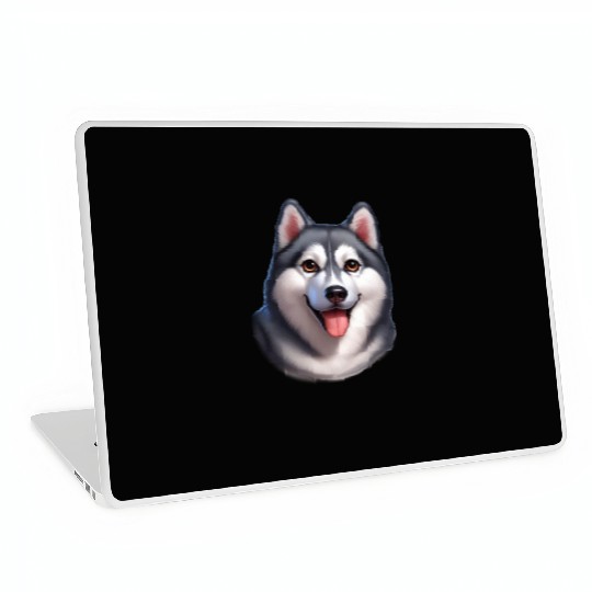 I love my Husky. Funny Husky. Laptop Skins
