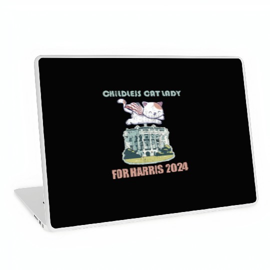 Childless cat lady for Harris 2024 Laptop Skins
