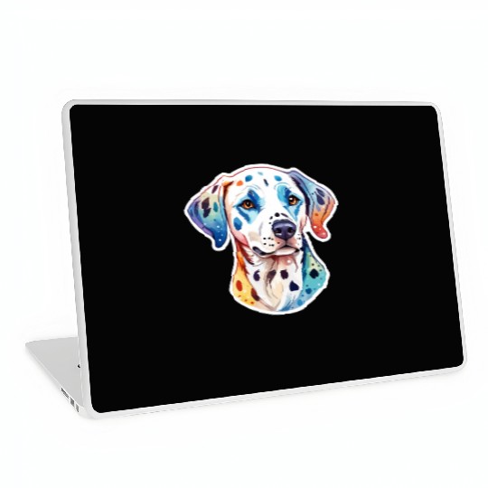 Dalmatian Dog Watercolor Laptop Skins