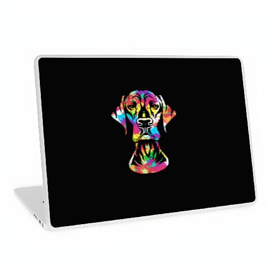 Colorful Retro Dog Owner Great Dane Lovers Laptop Skins