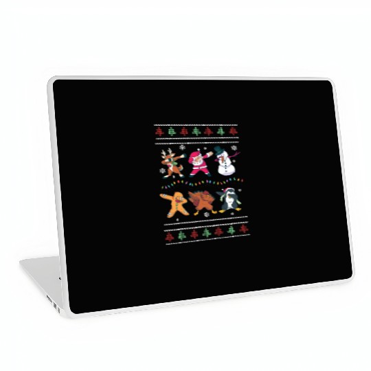 Dabbing Santa Elf Friends Christmas Dancing Xmas Laptop Skins