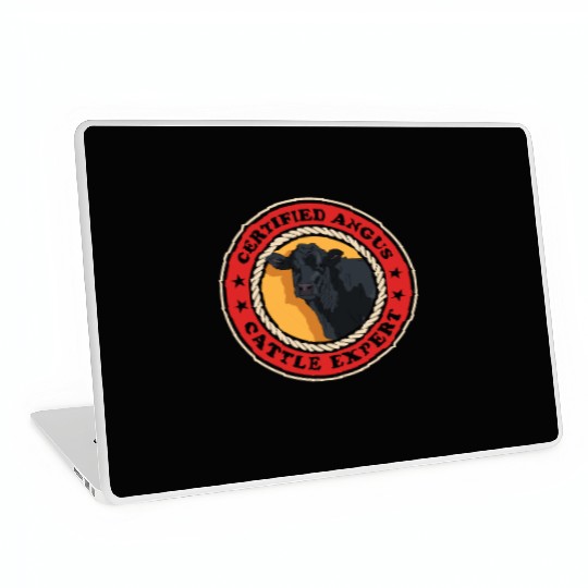 Angus Cattle Expert Black Angus Cow Laptop Skins