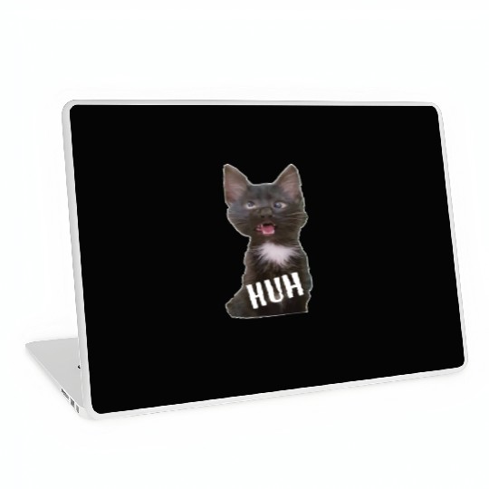 Funny Cross Eyed Cat Meme Huh Funny Cat Laptop Skins