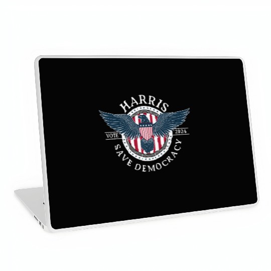 Kamala Harris Save Democracy Vote 2024 Laptop Skins