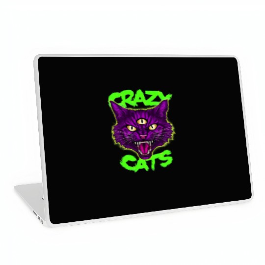 CRAZY CAT Laptop Skins