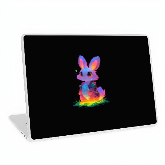 Neon Night Bunny Laptop Skins