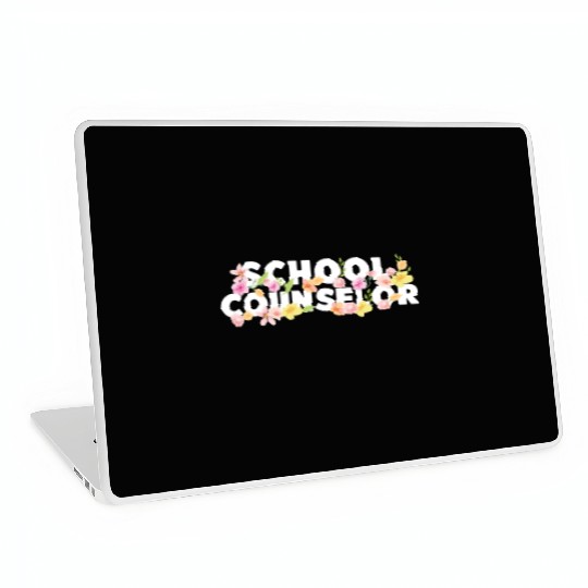 School Counselor Flower Floral Laptop Skins