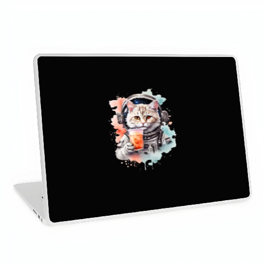 Space Cat Japanese Retro Kawaii Cute Kawaii Astron Laptop Skins