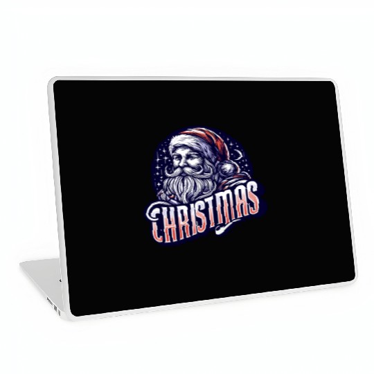 Santa Claus Typography: A Festive Vector Design Laptop Skins