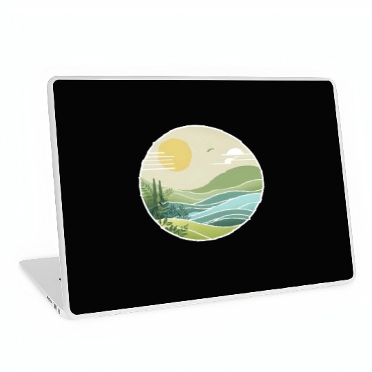 The Peaceful Green Hills Laptop Skins