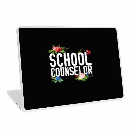 School Counselor Flower Floral Laptop Skins