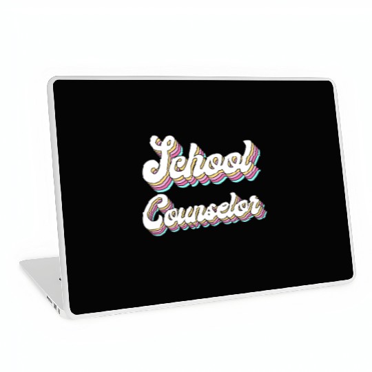 School Counselor Retro 80s 90s Laptop Skins