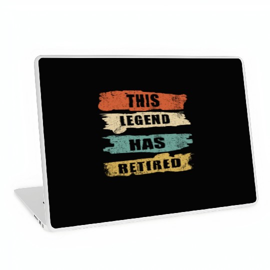 This Legend Has Retired Vintage Retirement Text Laptop Skins