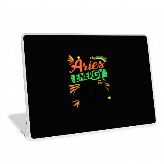 My Aries Energy is My Black Power Laptop Skins
