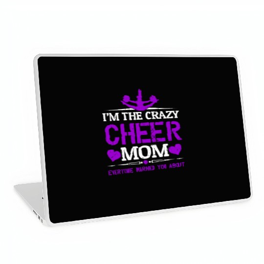 Crazy Cheer Mom Cheerleading Mommy Mother's Day Laptop Skins
