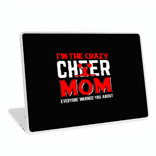 Crazy Cheer Mom Cheerleading Mommy Mother's Day Laptop Skins