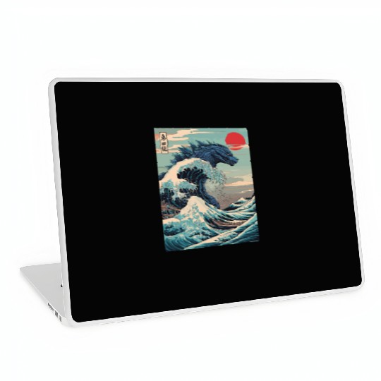 Kaiju Monster Japanese Great Wave Anime Graphic Laptop Skins