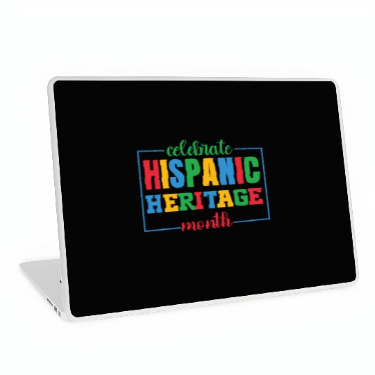 Hispanic heritage month colorful text image colorf Laptop Skins