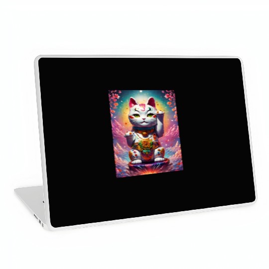 Maneki neko lucky cat Laptop Skins