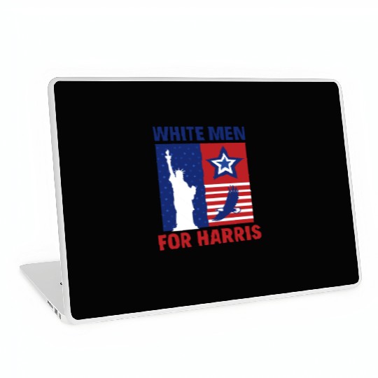 White Men Dudes for Harris Kamala 2024 Election Laptop Skins