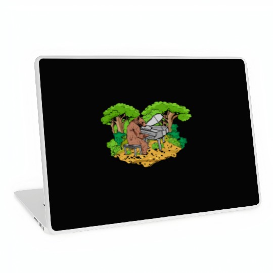 Grizzly Bear playing Grand Piano Nature Pianist Laptop Skins