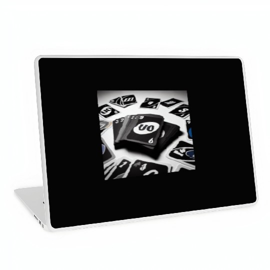 Black Uno Cards Laptop Skins