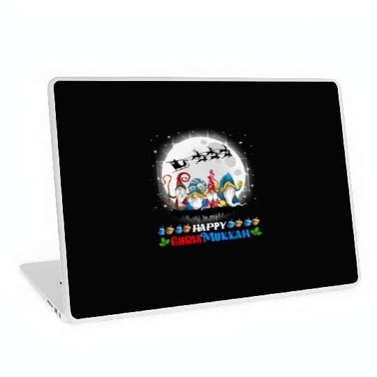 Happy Chrismukkah Gnomes Christmas Hanukkah Laptop Skins