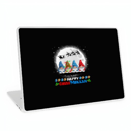Happy Chrismukkah Gnomes Christmas Hanukkah Laptop Skins