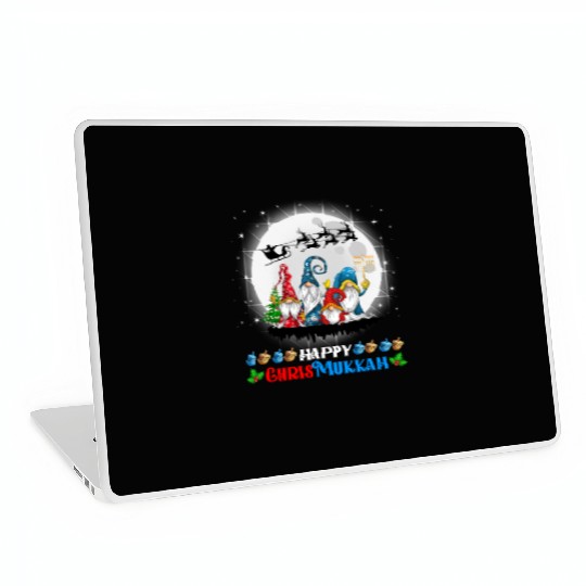 Happy Chrismukkah Gnomes Christmas Hanukkah Laptop Skins