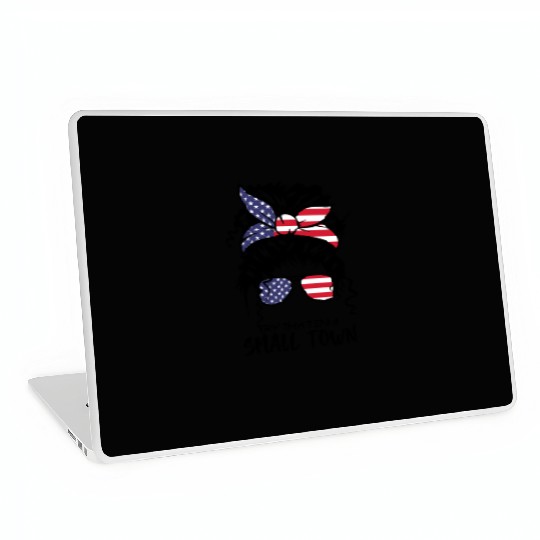 Try That In a Small Town US Flag Girl Laptop Skins
