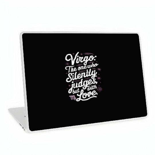 Funny Virgo Zodiac Quote Laptop Skins