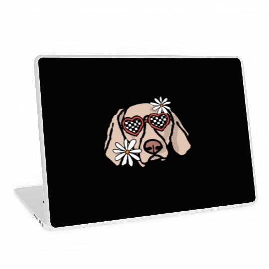 Weimaraner Retro Dog Laptop Skins
