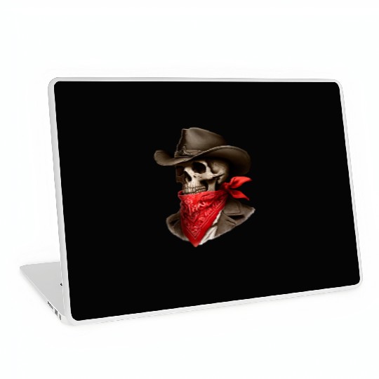 Cowboy Skeleton Skull Bandit Laptop Skins