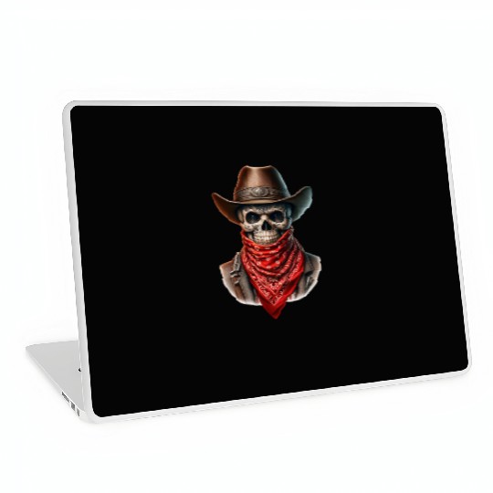 Outlaw Cowboy Skull Laptop Skins
